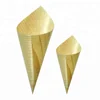 china cheap high quality disposable wood tableware cone shaped packaging chip scoops wooden cones