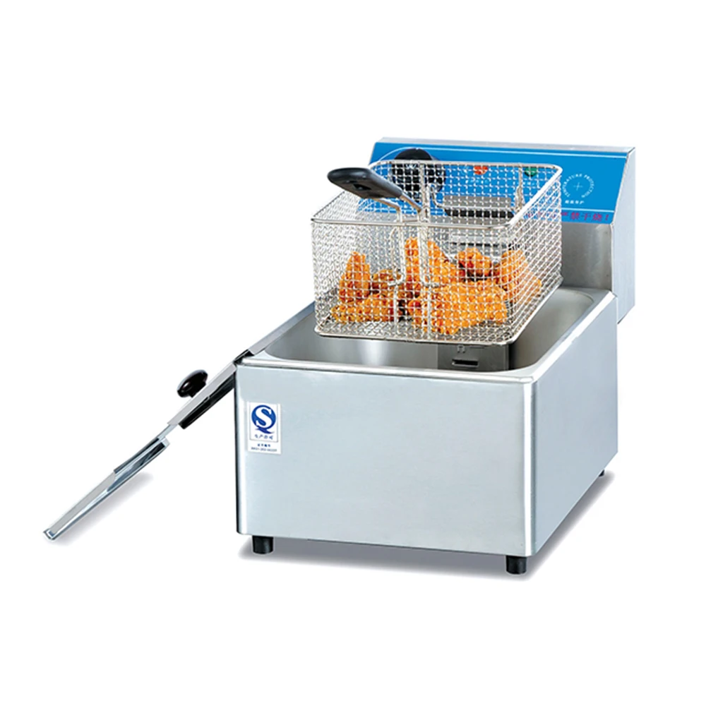 Table Counter Top Automatic Commercial Stainless Steel Electric Deep Fryer For Sale (2 Tank,2 Basket)