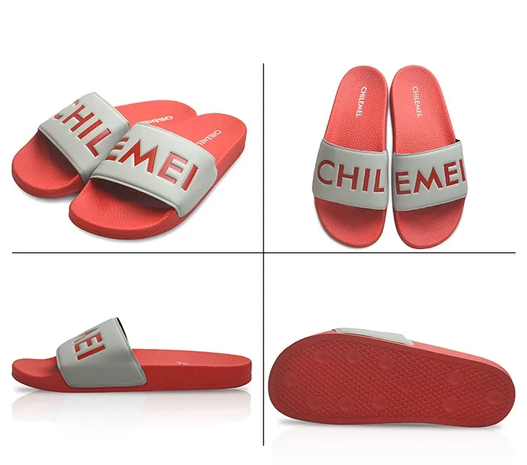 Eco-friendly Oem Logo Slide Sandal New Design Custom Pu Slippers For