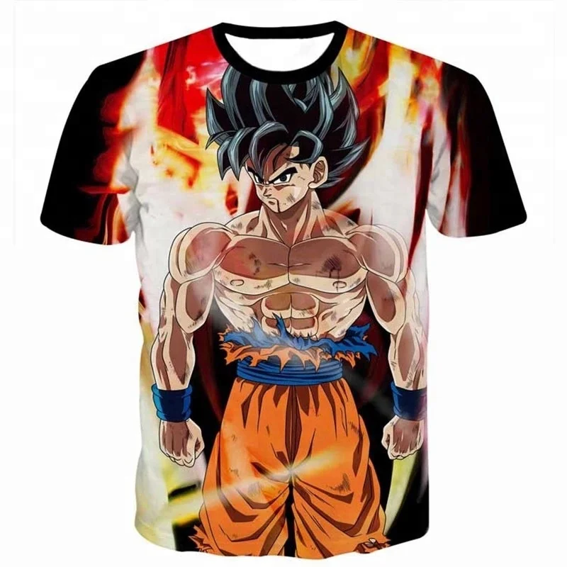 

3D Camisetas Anime Dragon Ball Z Super Saiyan t shirts Anime Vegeta 3D t shirt Women/Men Summer Casual tees Size S-5XL, Custom design