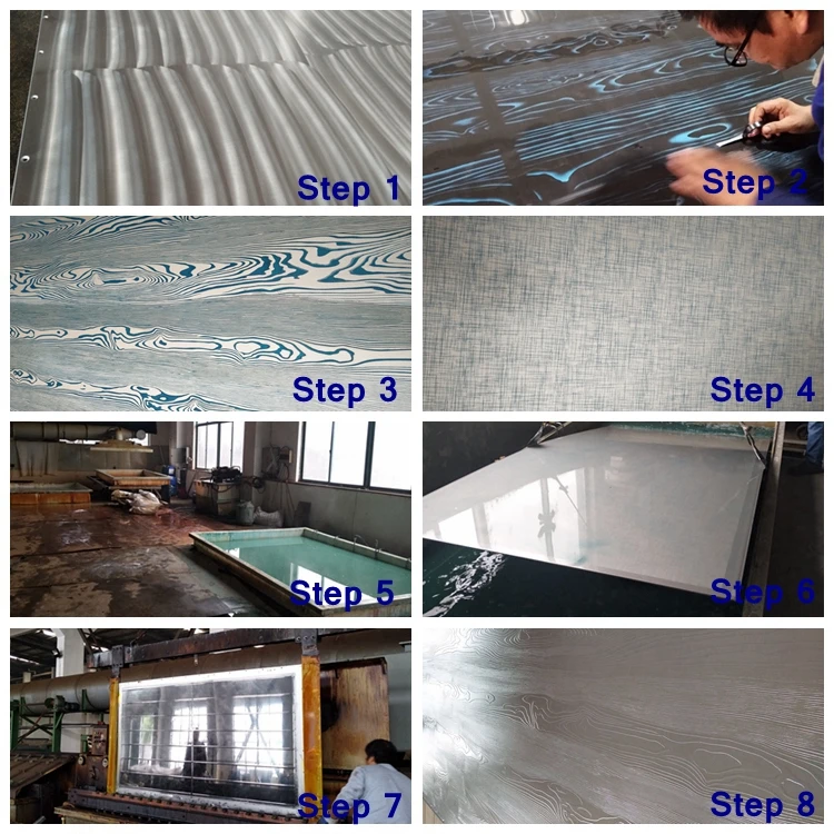 stainless steel woodgrain plate