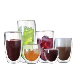 Image of Borosilicate Insulated Double Wall coffee glass