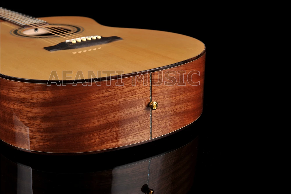 41 Inch Acoustic/ Solid Spruce Top / Solid Nato Back And Sides/ Afanti