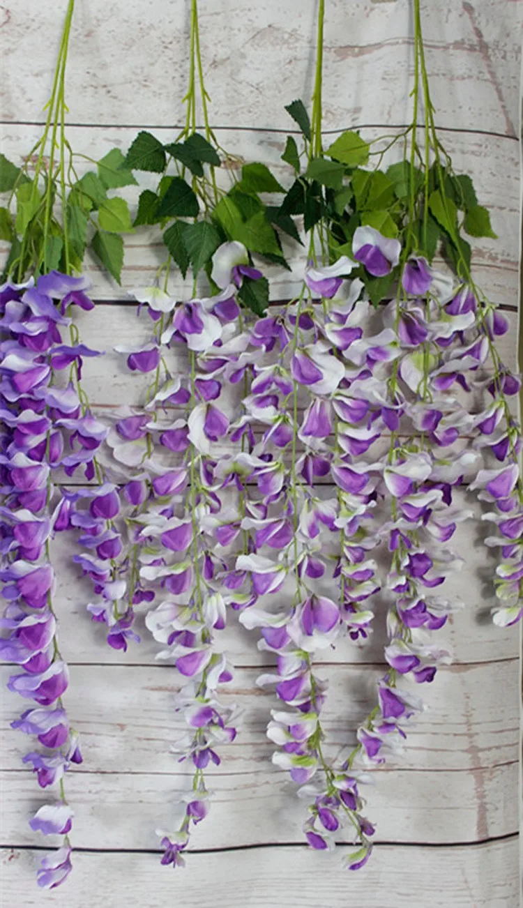 95cm Wall Hanging Wisteria Flower Artificial Silk Bouquet ...