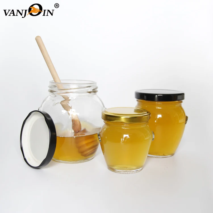 

Free samples 100ml 200ml 300ml food industrial jam honey glass jar with lid, Cunstomized