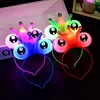 Halloween Eyes Hair Hoop Band Led Light Concert Headband Props