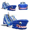 Latest design shark inflatable water slide, commercial inflatable shark water slides B4106
