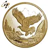 Wholesale eagle 3D zinc alloy gold custom commemorative challenge coin