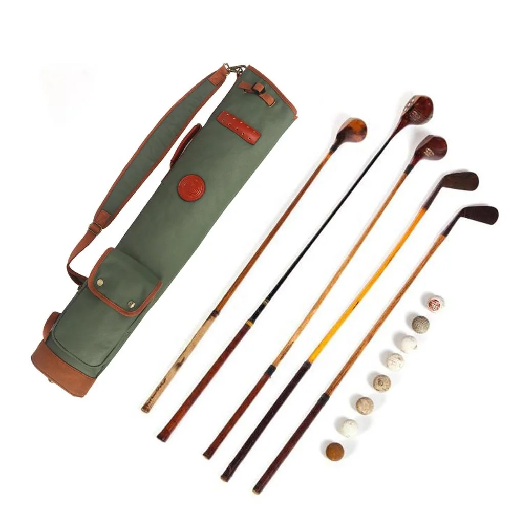

Manufacturer custom canvas and genuine leather for Golf bags, Green