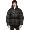 OEM Custom Women Long sleeve quilted down-filled technical satin Black Down Mishko Jacket