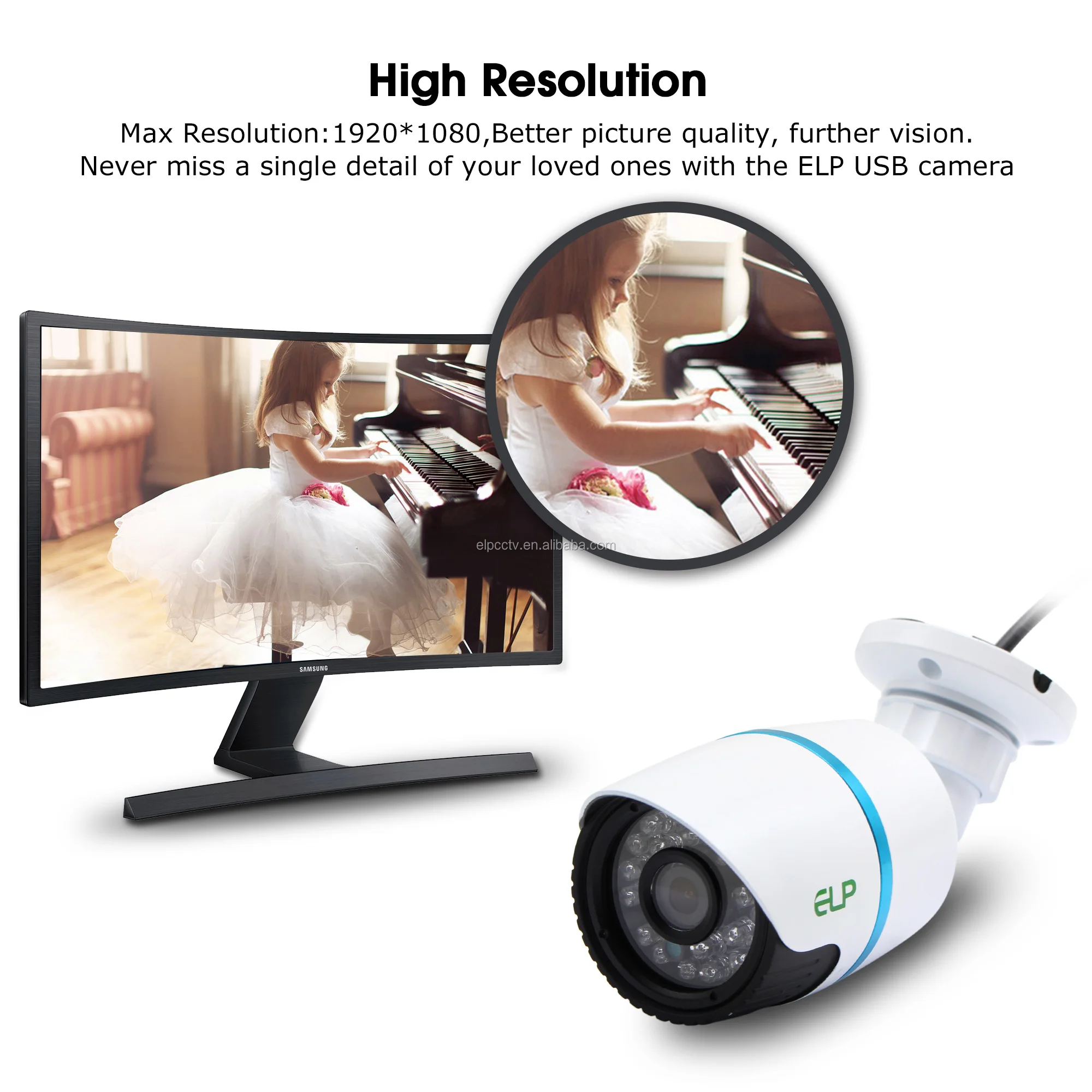 ELP Full HD 1080P USB Camera - Night Vision & Waterproof