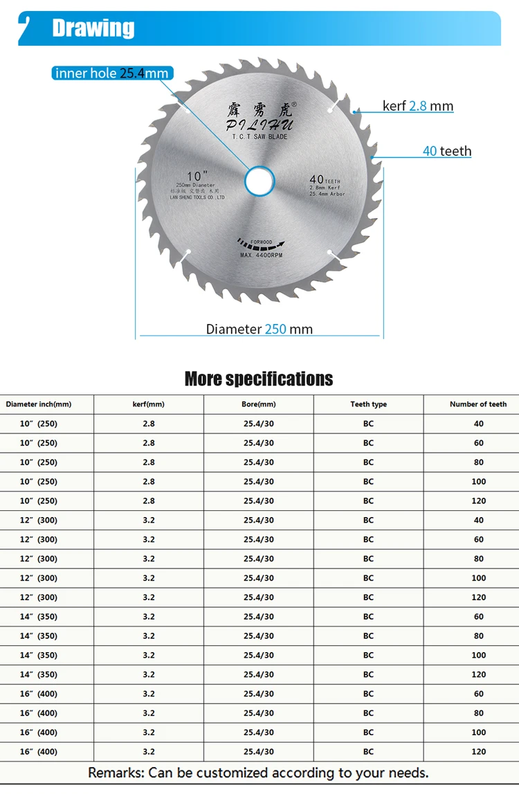 10 Inch Tungsten Carbide Tipped Tct Circular Saw Blade For Wood Cutting Buy 10inch Circular 8245