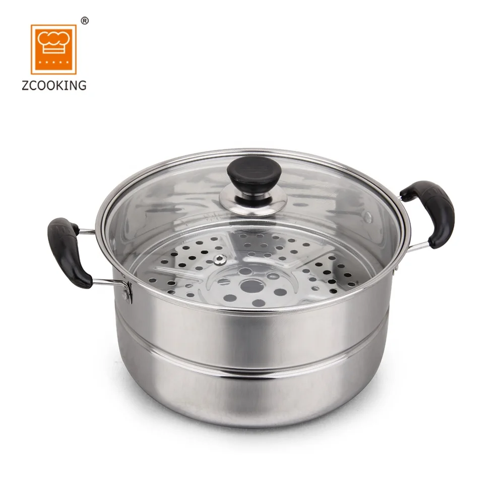 

Camping Cookware Set Food Steamer With Glass Lid