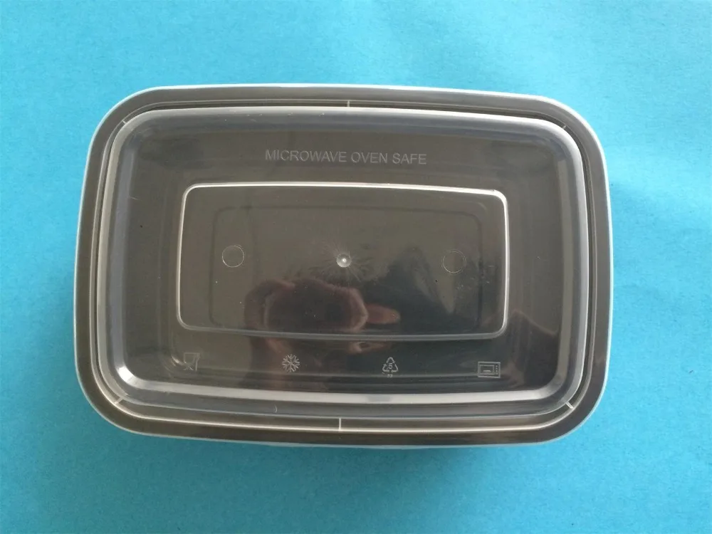Black Plastic Food Disposable To Go Containers With Lids Wholesale