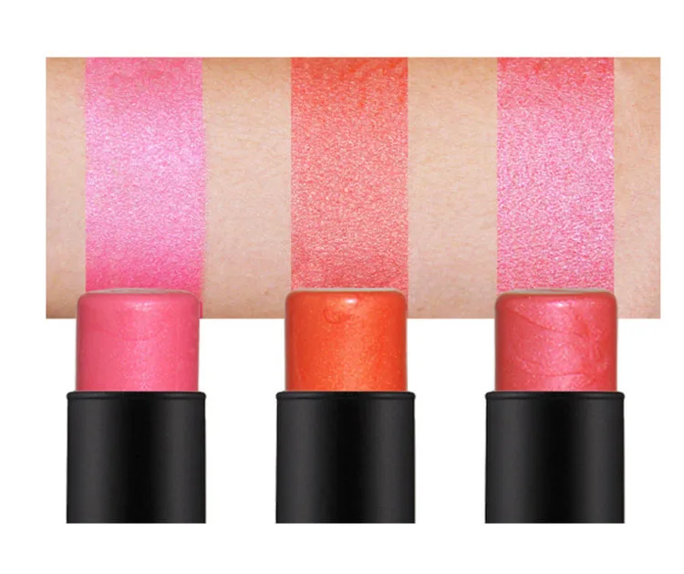 3 Color Wholesale No Logo Makeup Blush Stick OEM Cream Blusher private label
