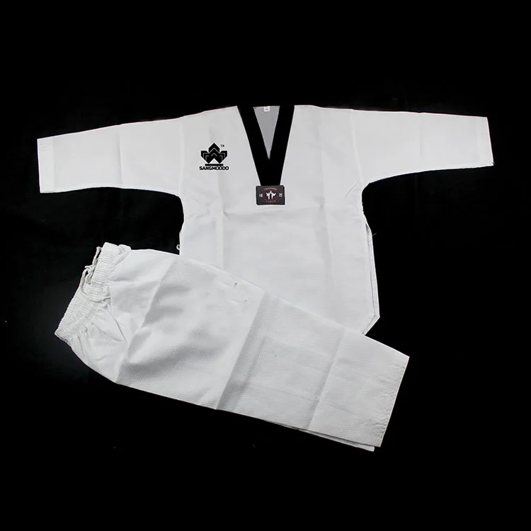 

Martial arts wear 100% cotton uniforme de taekwondo dobok, White