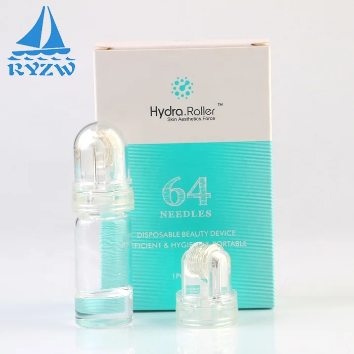 

Disposable Dermaroller Gold Titanium 64 Microneedles Derma Hydra Roller For Meso Serum Delivery