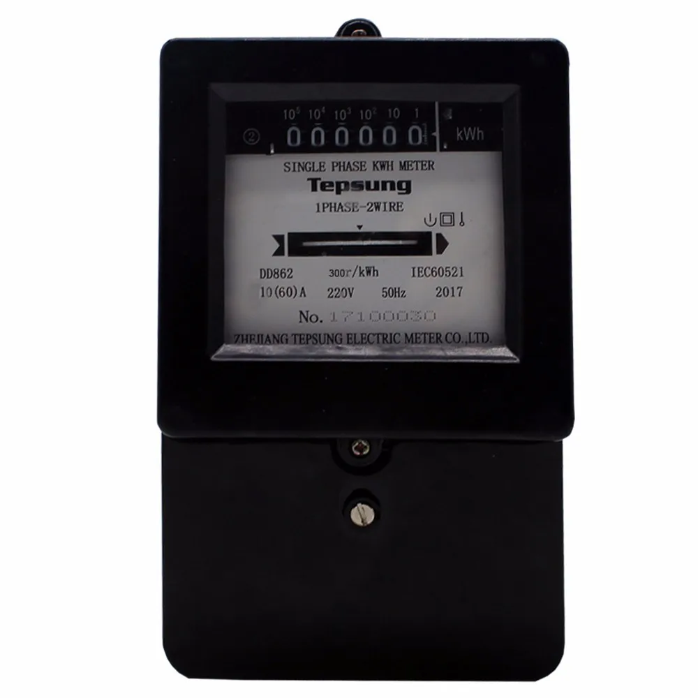 Tepsung Brand Single Phase Induction Watt Hour Meter Electromechanical
