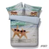 HD digital print bed cover Fun Starfish and Beach scene 3d comforter set