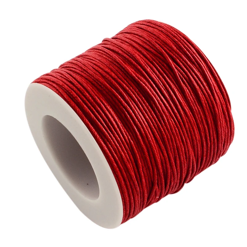 

PandaHall Environmental Waxed Cotton Thread Cords Colorful Waxed Thread 1mm about 100yard/roll, Colors