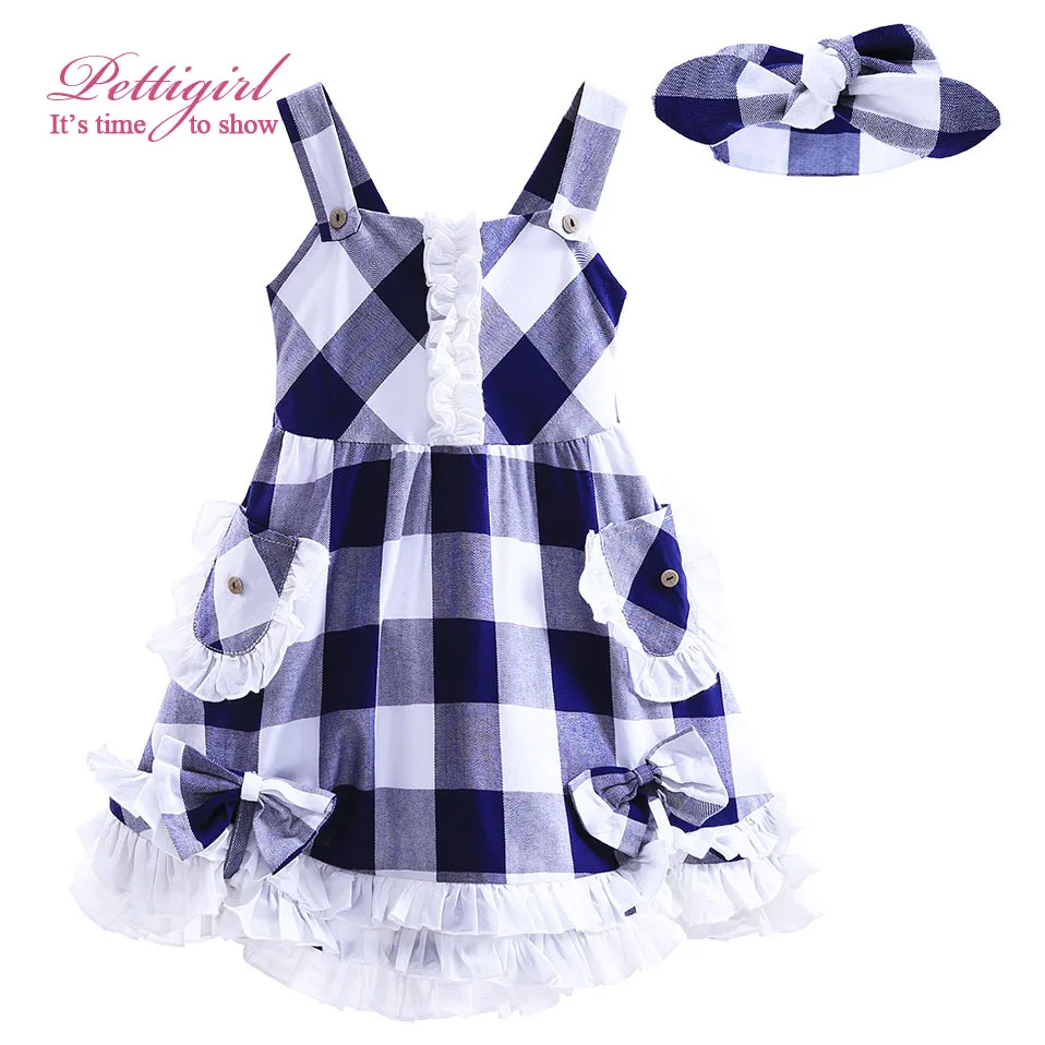 

Latest European and American Style Shoulderless Girl Geometric Dress Knee-Length Girl Dress with Headwear CMGD90120-024