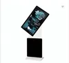 360 degree indoor LED touch screen vertical advertising rotating slim digital signage display kiosk with solution