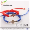Trendy Ethnic Style Handmade Weave Hand of cross Charms Bracelet Red Cord Chain for women
