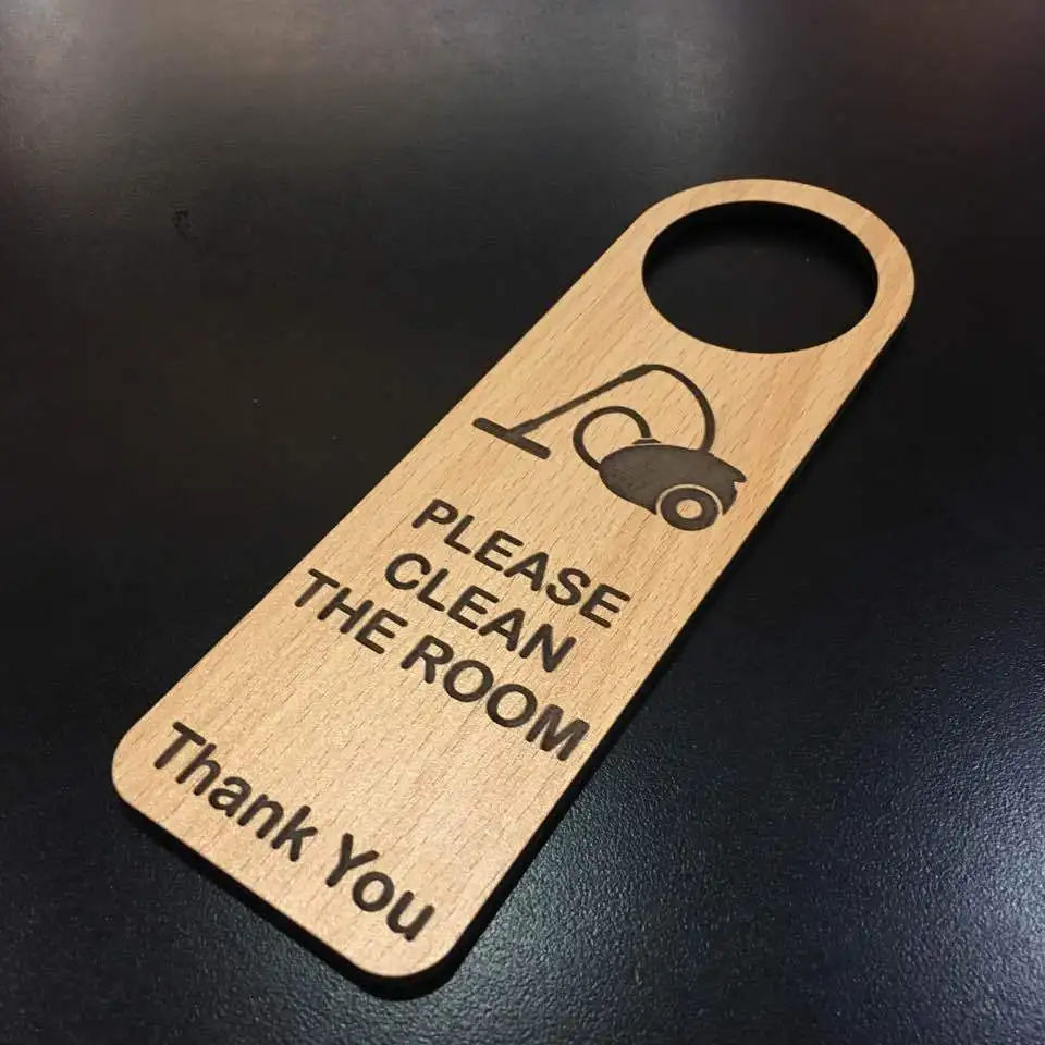 Laser Engraved Wooden Sign Door Hanger - Buy Door Hanger Pattern ...