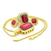 Fashion Hip Hop Lab Ruby Gems Stone Jewelry Sets Men Jewelry