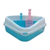 Wholesale Factory Pet Clean Up Products Plastic Large Space Training Cleaning Triangular Cat Litter Box