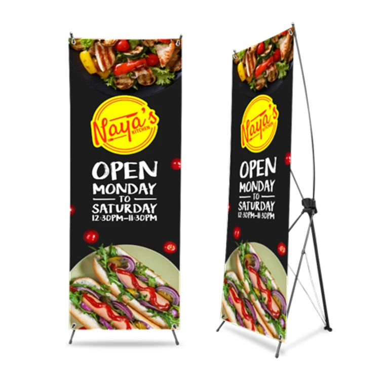 
Hot selling advertising digital PVC Polyester printing X banner stand size for indoor 