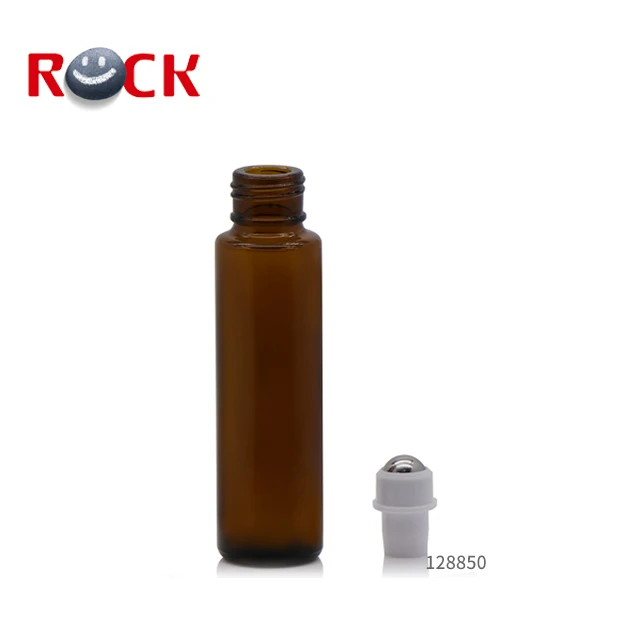 

Essential Oil Use Amber Glass 15ml Roll On Bottle With Stainless Roller Ball