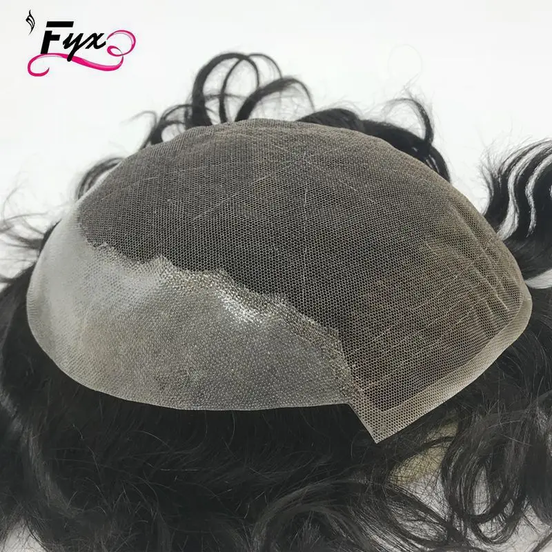 

Wholesaler human hair system grey hair mens toupee men hair wigs