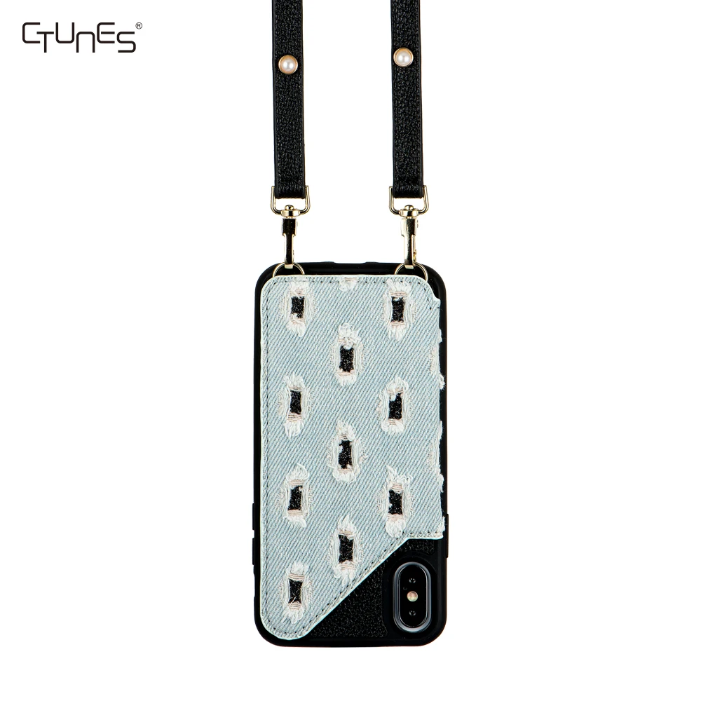Crossbody Chain Strap Leather Wallet With Credit Card Slot Holder Protective Case  for Apple iPhone Xs/Xs Max