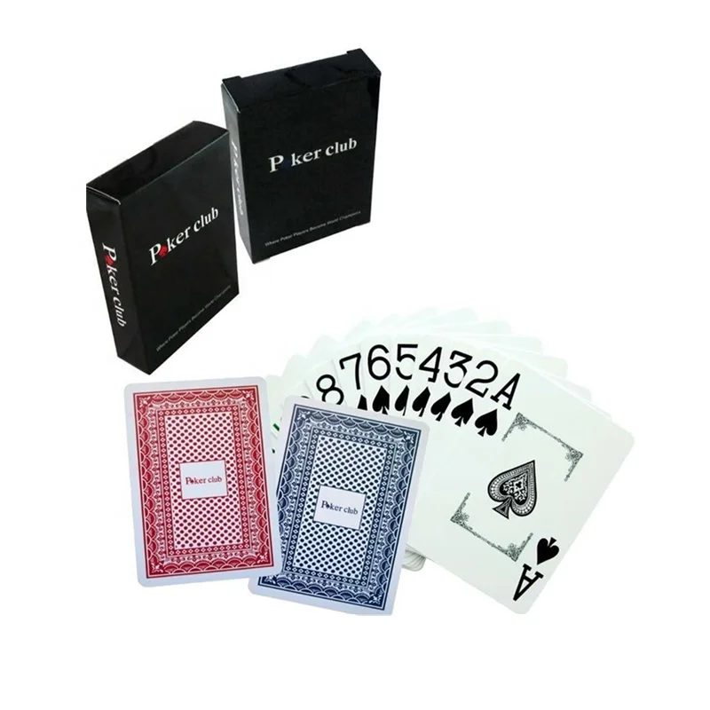 100% plastic poker club promotion glossy PVC waterproof casino high quality in stock playing cards poker