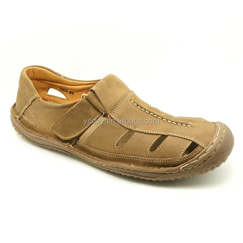 special design new style fashionable breathable men's leather summer casual shoes with cheap price/office sandals