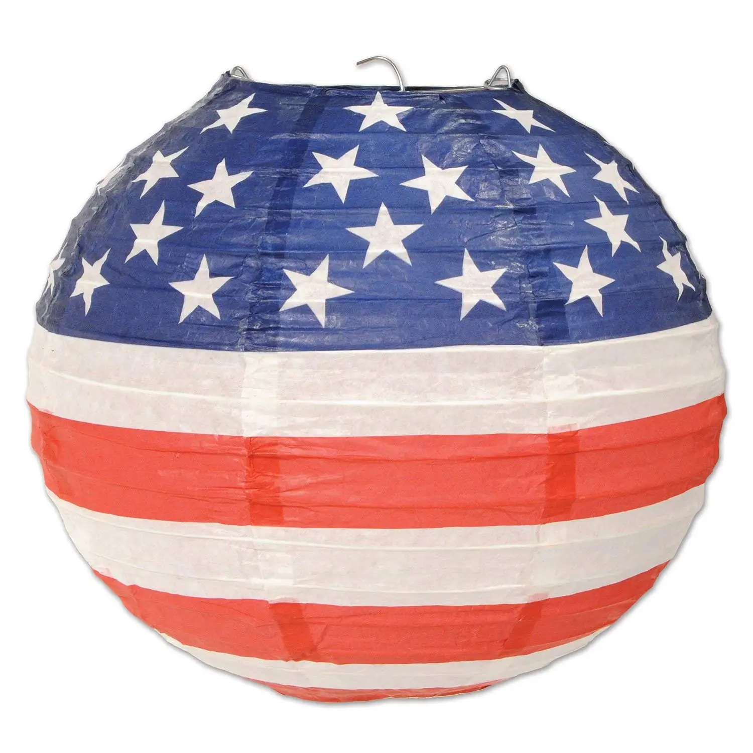 red white and blue paper lanterns