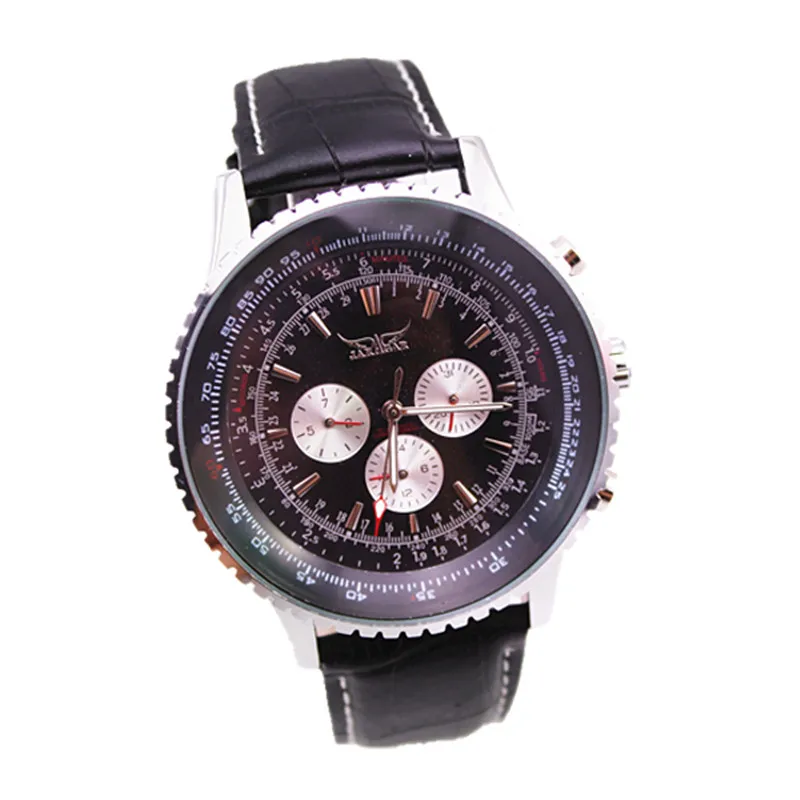 

Original Brand Watches Men Business Analog Month Week Male Clock Genuine Leather Automatic Jaragar Luxury Mechanical Watch