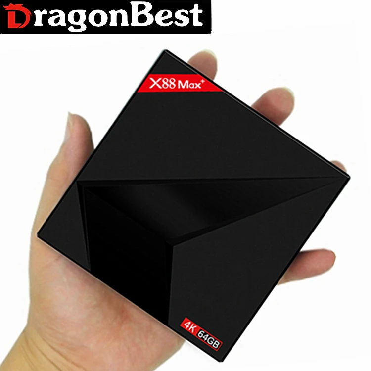 

android wireless media player quad core android 9.0 rockchip tv box X88 MAX+ RK3328 4G 64G video tv box set top box dual wifi