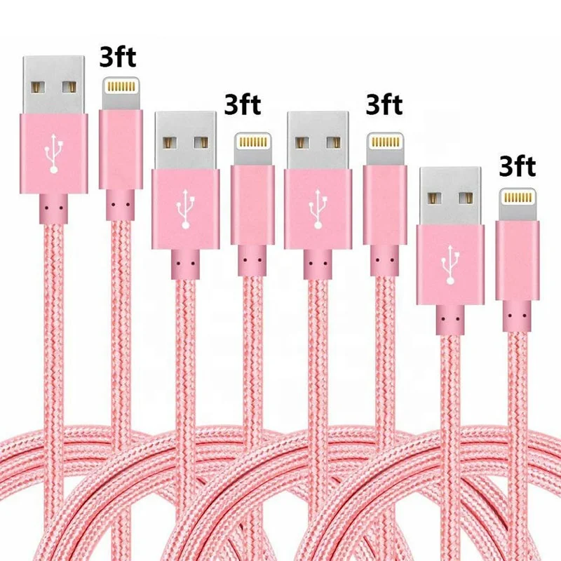 

Free Shipping Fast Data Cable For High Speed Phone Charger Cable Cell Phone Charging Cords for Cable iPhone 3ft/1m, Grey