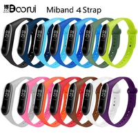 

BOORUI Pure Colorful Mi Band 4 Strap replacement for Xiaomi mi band 4 Silicone Miband 4 accessories correa Mi 4 wriststrap