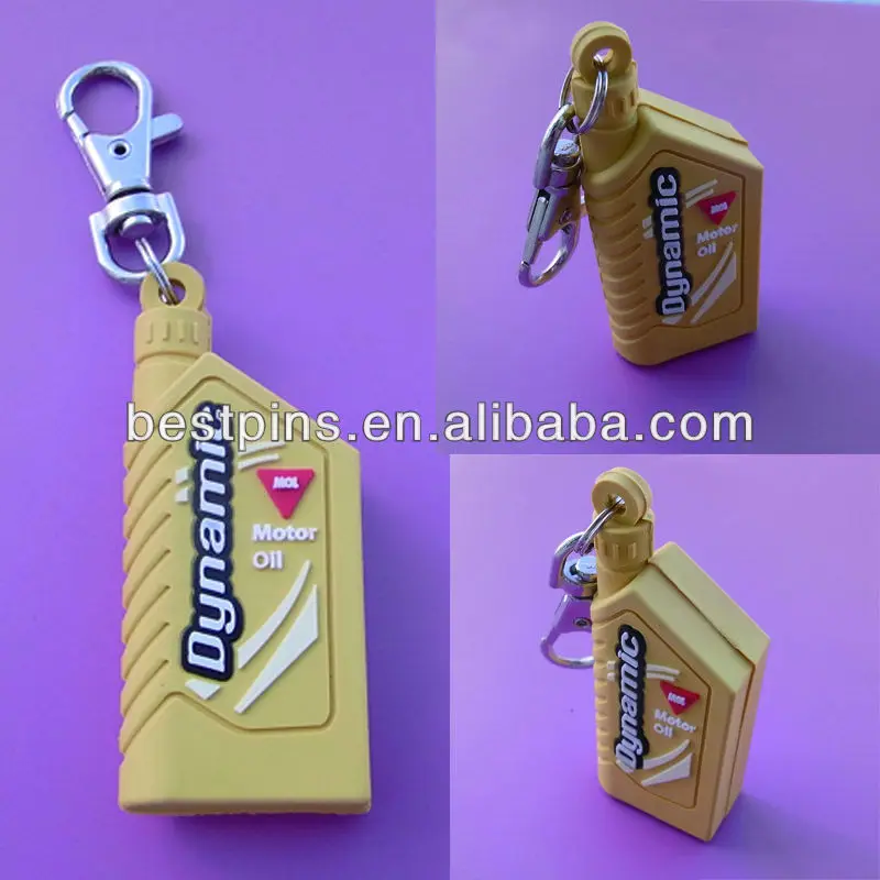 Advertise Promo Full 3d Gas Cylinder Keychain,Gas Tax Company Logo
