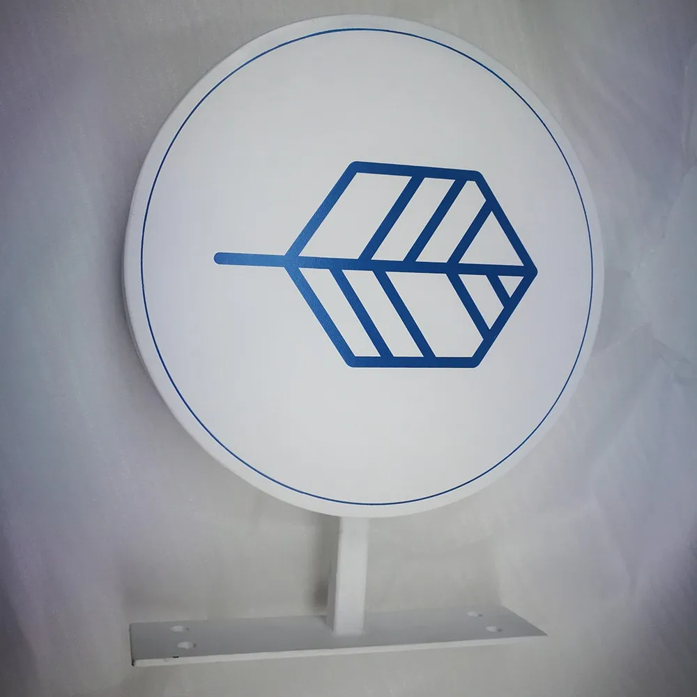 Custom Round Outdoor Advertising Light Box Metal Side Hanging Sign Box Buy Round Light Box