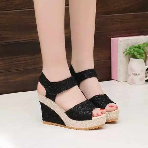 

Women's Fashion Shoes Summer Open Toe Fish Head Fashion High Heels Wedge Sandals