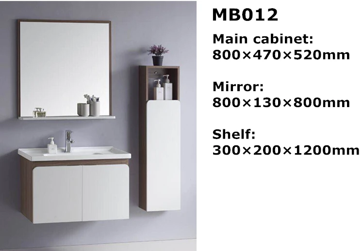 New professional Asian Style Wood Bathroom Vanity With Ceramic Basin