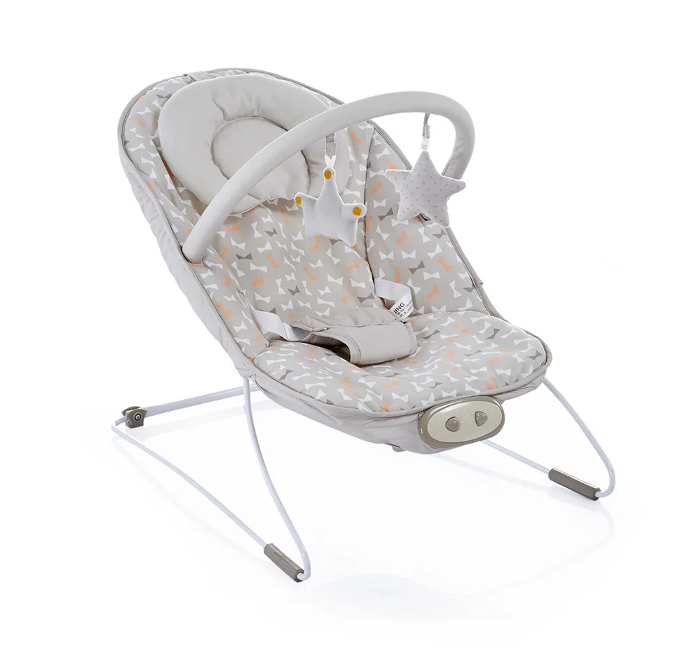 baby bouncer grey and white