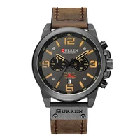 

Curren 8314 Men's Wristwatch Sport 6 Hands Leather Band Quartz Watch Water Resistant