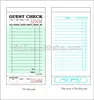 FSC certificate Guest Check TM-G3632 single part with green color for restaurant use