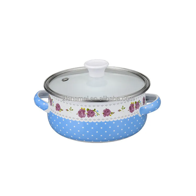 
Small Size Enamel Kitchenware Enamel Pot Set Baby Pot 