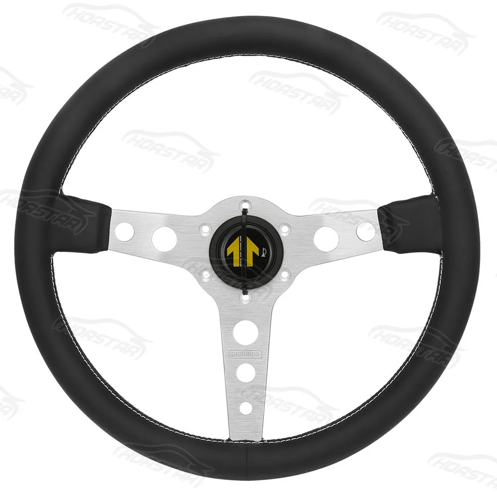 

new accessories car universal japanese 350mm leather racing volante steering wheel
